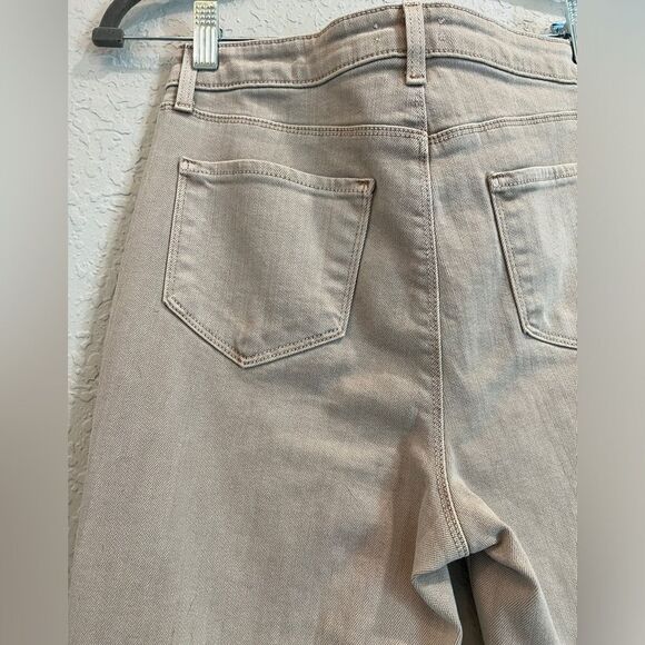 COPY - LAGENCE High Line Distressed Jean Biscuit Taupe Crop Jean - Picture 8 of 9